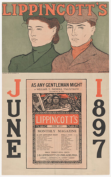 Lippincott's, June, Joseph J. Gould, Jr. (American, 1880–1935), Lithograph 