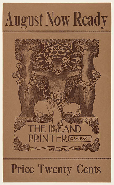 The Inland Printer,  August, Joseph Christian Leyendecker (American (born Germany), Montabaur 1874–1951 New Rochelle, New York), Relief 