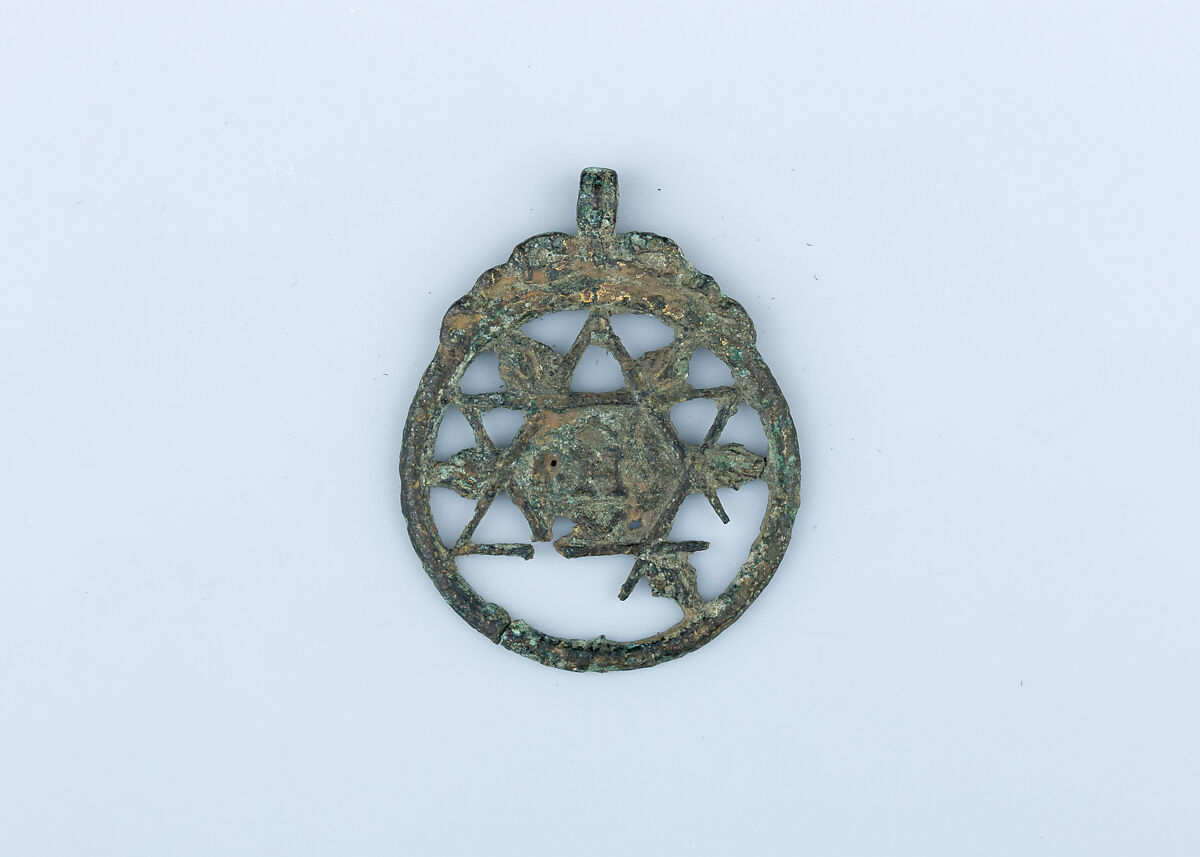 Pendant, Bronze, patina, European 