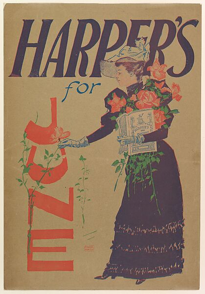Harper's, June, Edward Penfield (American, Brooklyn, New York 1866–1925 Beacon, New York), Lithograph 