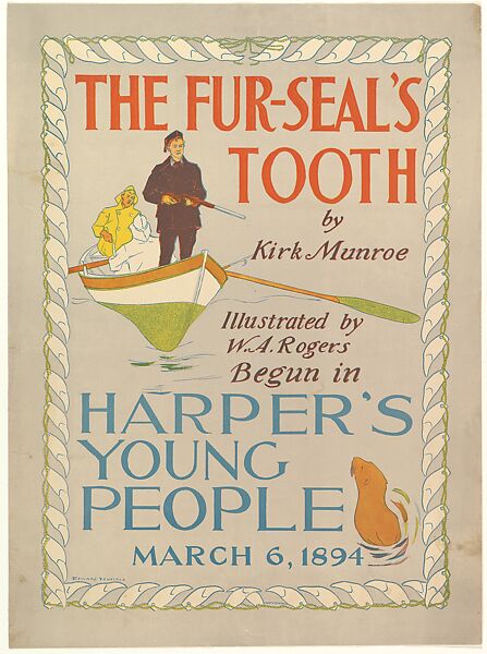 Harper's Young People: The Fur-Seal's Tooth by Kirk Monroe, March 6, 1894, Edward Penfield (American, Brooklyn, New York 1866–1925 Beacon, New York), Lithograph 