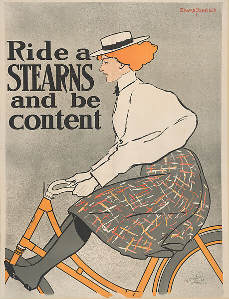 Ride a Stearns and Be Content, Edward Penfield (American, Brooklyn, New York 1866–1925 Beacon, New York), Lithograph 