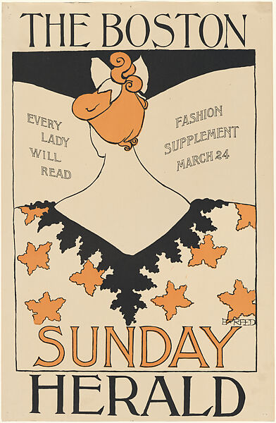 The Boston Sunday Herald, March 24, Ethel Reed (American, 1874–after 1900), Relief 
