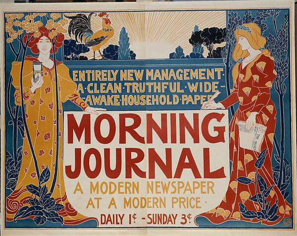 Morning Journal, Louis John Rhead (American (born England), Etruria 1857–1926 Amityville, New York), Lithograph 