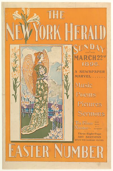 The New York Herald: Easter Number, Louis John Rhead (American (born England), Etruria 1857–1926 Amityville, New York), Commercial relief process 