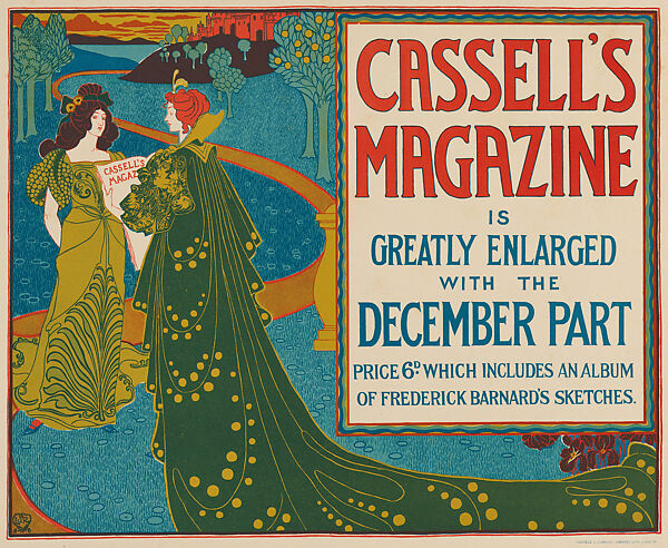 Cassell's Magazine, December, Louis John Rhead (American (born England), Etruria 1857–1926 Amityville, New York), Lithograph 