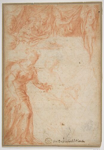 Figural Studies for a Scene (The Birth of the Virgin or Saint John the Baptist?)