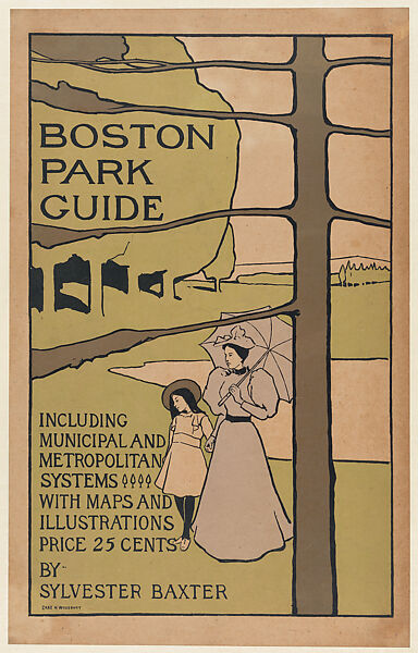 Boston Park Guide Including Municipal and Metropolitan Systems, with Maps and Illustrations, Charles Herbert Woodbury (American, Lynn, Massachusetts 1864–1940 Jamaica Plain, Massachusetts), Lithograph 