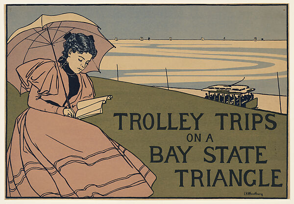 Trolly Trips on a Bay State Triangle, Charles Herbert Woodbury (American, Lynn, Massachusetts 1864–1940 Jamaica Plain, Massachusetts), Relief 