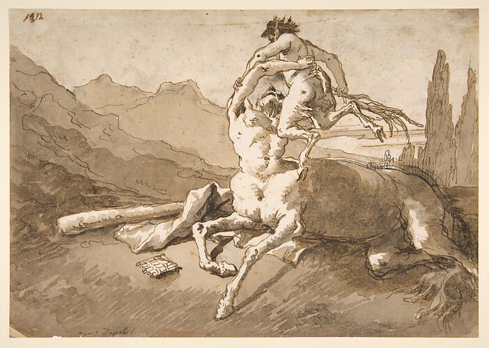 Centaur Holding Up a Youthful Satyr
