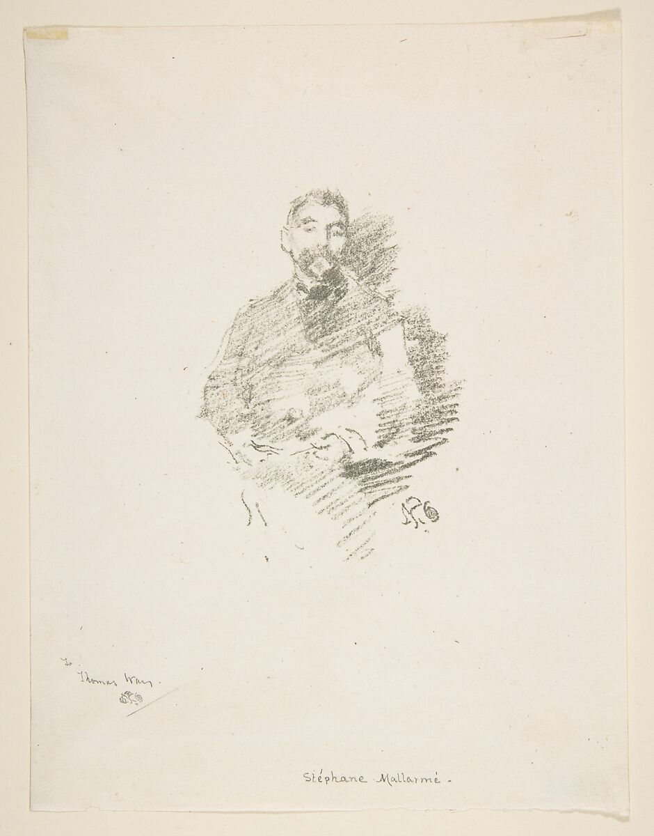 Stéphane Mallarmé, from "Vers et Prose", James McNeill Whistler (American, Lowell, Massachusetts 1834–1903 London), Transfer lithograph; only state (Chicago); printed in gray-black ink on ivory laid paper 