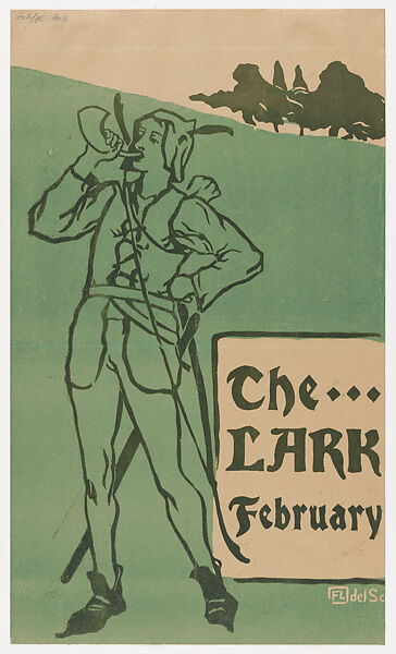 The Lark: Robin Hood, February, Florence Lundborg (American, San Francisco, California 1871–1949 New York, New York), Woodcut 