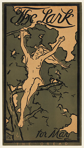 The Lark, The Oread, May, Florence Lundborg (American, San Francisco, California 1871–1949 New York, New York), Woodcut 