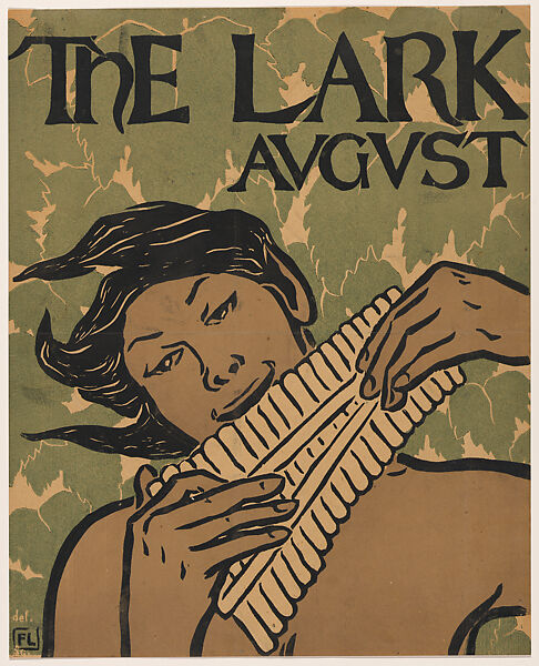 The Lark, August, Florence Lundborg (American, San Francisco, California 1871–1949 New York, New York), Woodcut 