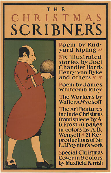 Scribner's, December, Christmas Special, Maxfield Parrish (American, Philadelphia, Pennsylvania 1870–1966 Plainfield, New Hampshire), Lithograph 