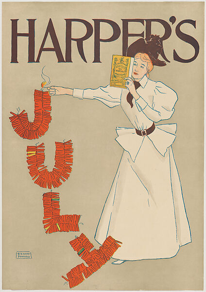Harper's, July, Edward Penfield (American, Brooklyn, New York 1866–1925 Beacon, New York), Lithograph 