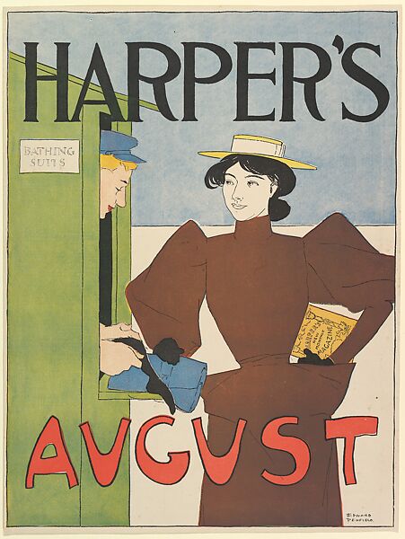 Harper's: August, Edward Penfield (American, Brooklyn, New York 1866–1925 Beacon, New York), Lithograph 