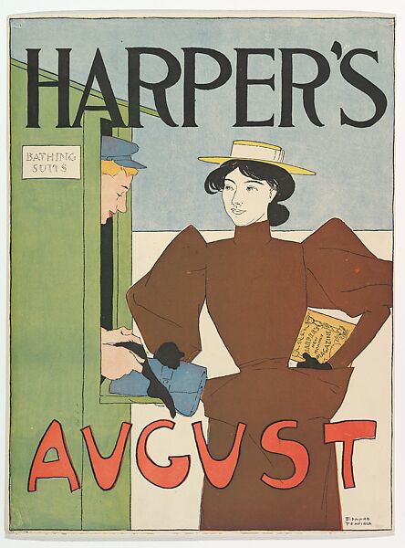 Harper's, August, Edward Penfield (American, Brooklyn, New York 1866–1925 Beacon, New York), Lithograph 
