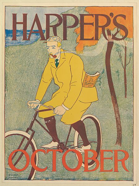 Harper's, October, Edward Penfield (American, Brooklyn, New York 1866–1925 Beacon, New York), Lithograph 