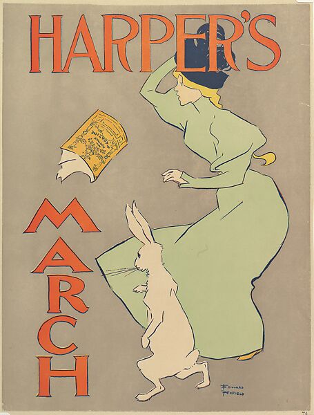 Harper's, March, Edward Penfield (American, Brooklyn, New York 1866–1925 Beacon, New York), Lithograph 