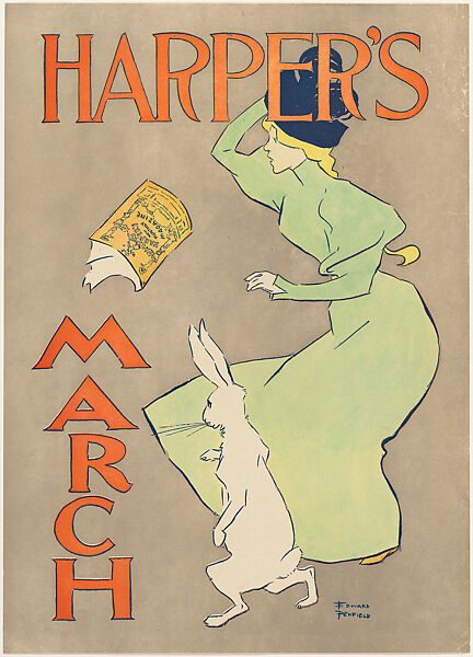 Harper's, March, Edward Penfield (American, Brooklyn, New York 1866–1925 Beacon, New York), Lithograph 