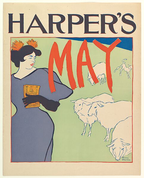 Harper's: May, Edward Penfield (American, Brooklyn, New York 1866–1925 Beacon, New York), Color lithograph 