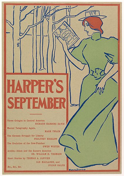 Harper's: September, Edward Penfield (American, Brooklyn, New York 1866–1925 Beacon, New York), Commercial relief process and letterpress 