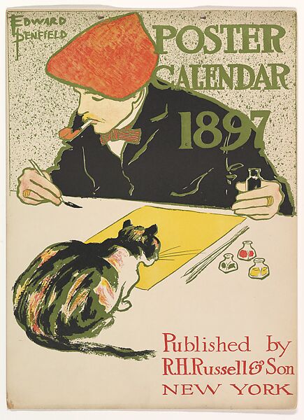 Cover for 1897 Calendar, Edward Penfield (American, Brooklyn, New York 1866–1925 Beacon, New York), Color lithograph and commercial relief process 