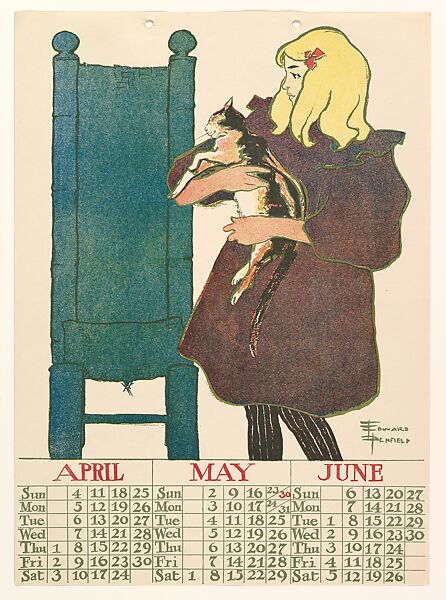 April, May, June, Edward Penfield (American, Brooklyn, New York 1866–1925 Beacon, New York), Lithograph and commercial relief process 