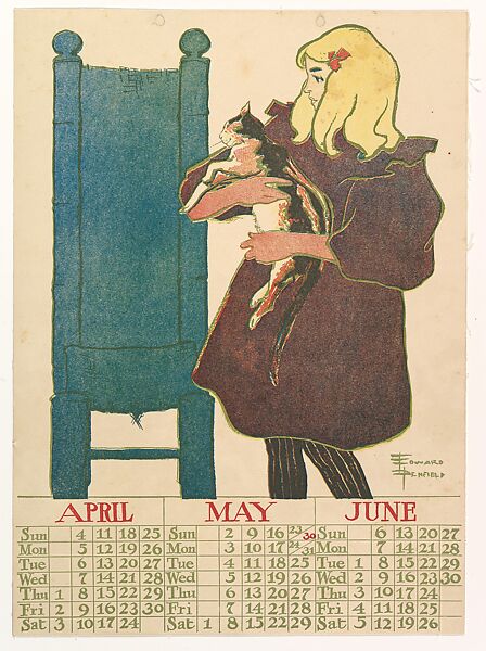 April, May, June, 1897, Edward Penfield (American, Brooklyn, New York 1866–1925 Beacon, New York), Color lithograph 