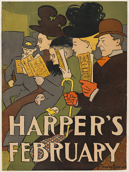 Harper's, February, Edward Penfield  American, Lithograph