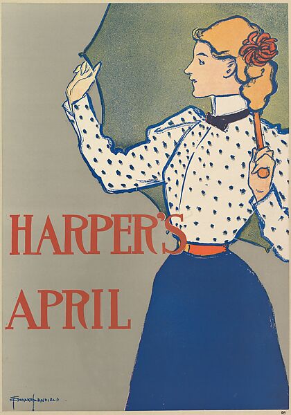 Harper's, April, Edward Penfield (American, Brooklyn, New York 1866–1925 Beacon, New York), Lithograph 