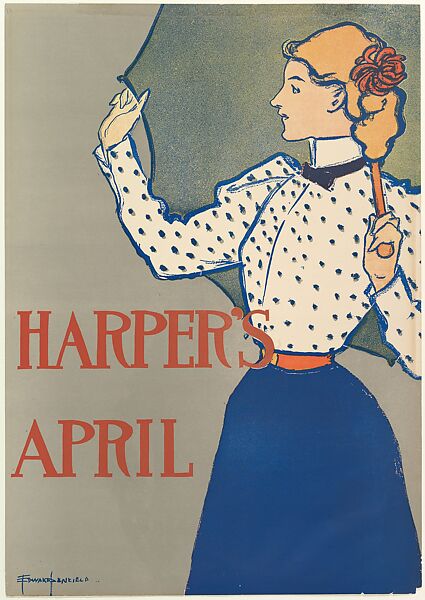 Harper's, April, Edward Penfield (American, Brooklyn, New York 1866–1925 Beacon, New York), Lithograph 