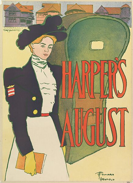 Harper's,  August, Edward Penfield (American, Brooklyn, New York 1866–1925 Beacon, New York), Lithograph 