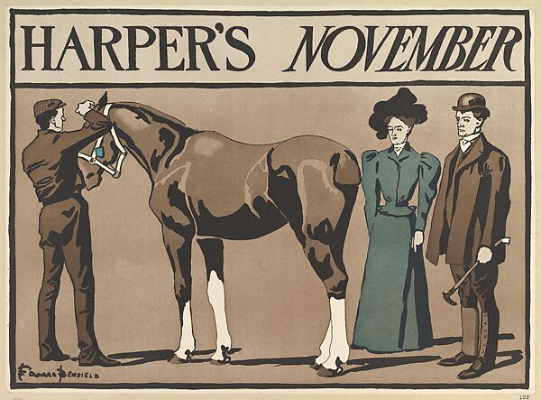 Harper's, November, Edward Penfield (American, Brooklyn, New York 1866–1925 Beacon, New York), Lithograph 