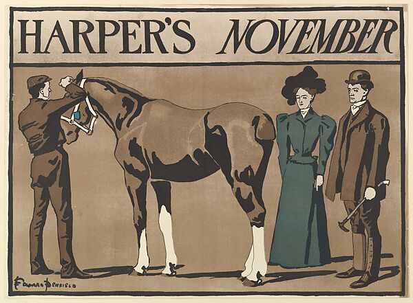 Harper's, November, Edward Penfield (American, Brooklyn, New York 1866–1925 Beacon, New York), Lithograph 