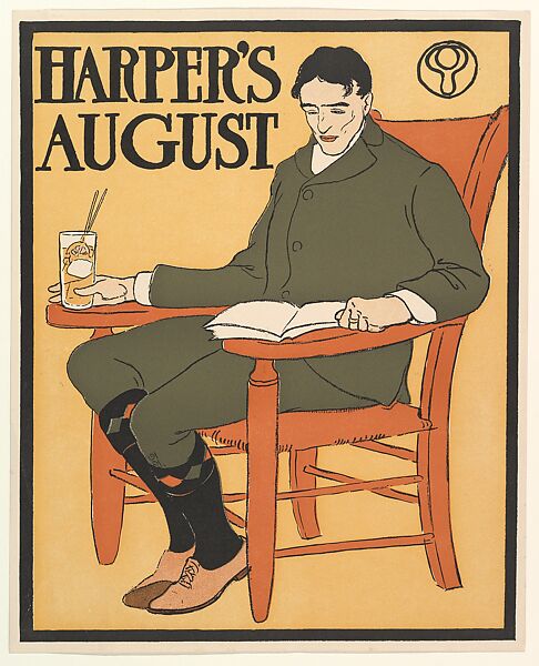 Harper's, August, Edward Penfield (American, Brooklyn, New York 1866–1925 Beacon, New York), Lithograph 