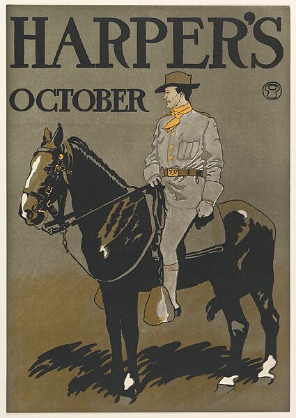 Harper's: October, Edward Penfield (American, Brooklyn, New York 1866–1925 Beacon, New York), Lithograph 