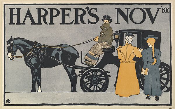 Harper's, November, Edward Penfield (American, Brooklyn, New York 1866–1925 Beacon, New York), Lithograph 