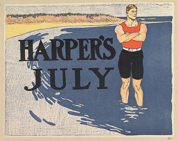 Harper's, July, Edward Penfield (American, Brooklyn, New York 1866–1925 Beacon, New York), Lithograph 