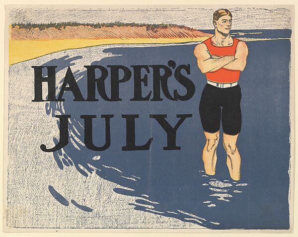 Harper's, July, Edward Penfield (American, Brooklyn, New York 1866–1925 Beacon, New York), Lithograph 