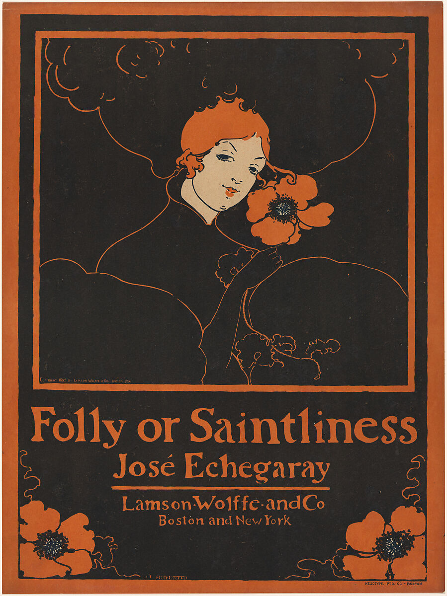 Folly or Saintliness by José Echegaray, Ethel Reed (American, 1874–after 1900), Relief 
