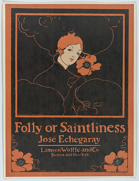 Folly or Saintliness, Ethel Reed (American, 1874–after 1900), Color lithograph 