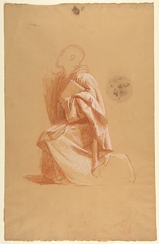 Cleric (lower register; study for wall paintings in the Chapel of Saint Remi, Sainte-Clotilde, Paris, 1858)