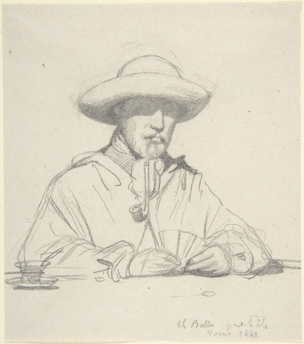 Portrait of Théodore Ballu, Isidore Pils (French, Paris 1813/15–1875 Douarnenez), Graphite 