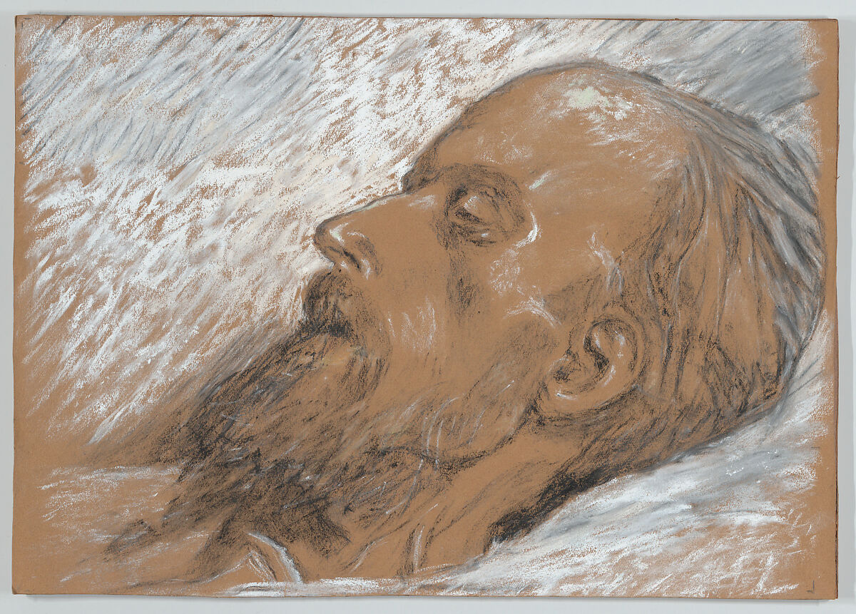 Manet on His Deathbed, Pierre-Ernest Prins (French, Paris 1838–1913 Paris), Pastel 