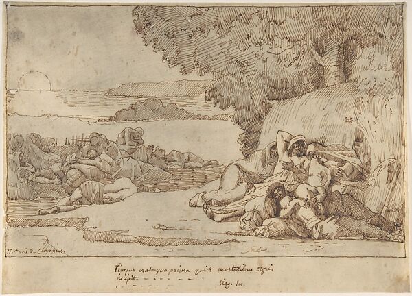 Sleep: sketch for the painting, now in the museum at Lille