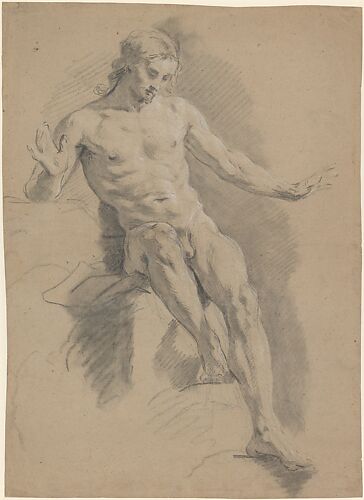 Seated Male Nude