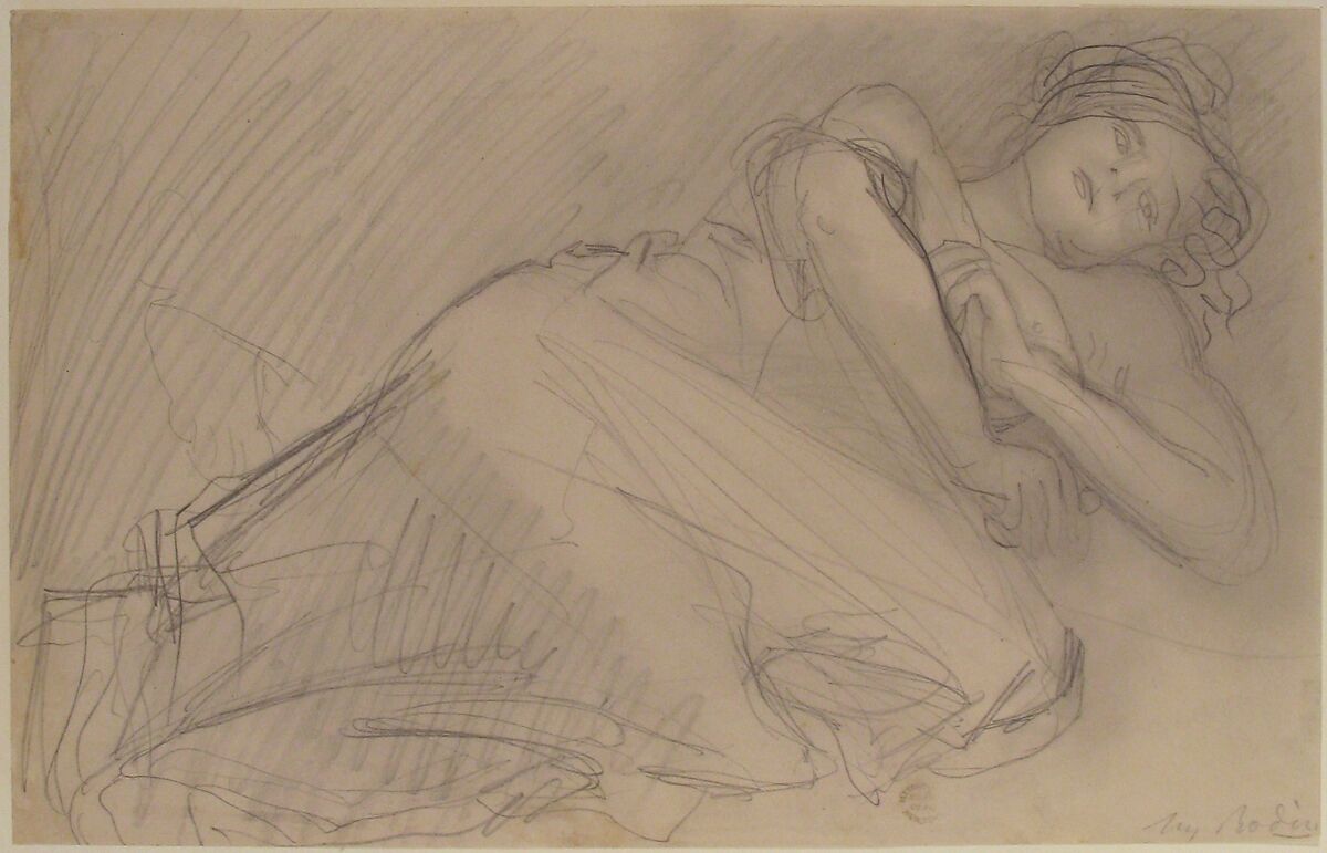 The Abandoned, Auguste Rodin (French, Paris 1840–1917 Meudon), Graphite with stumping
