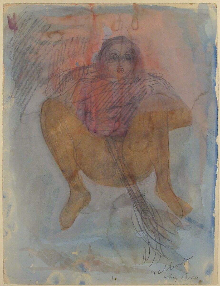 Witch's Sabbath (Sabbat), Auguste Rodin (French, Paris 1840–1917 Meudon), Watercolor, gouache, and graphite